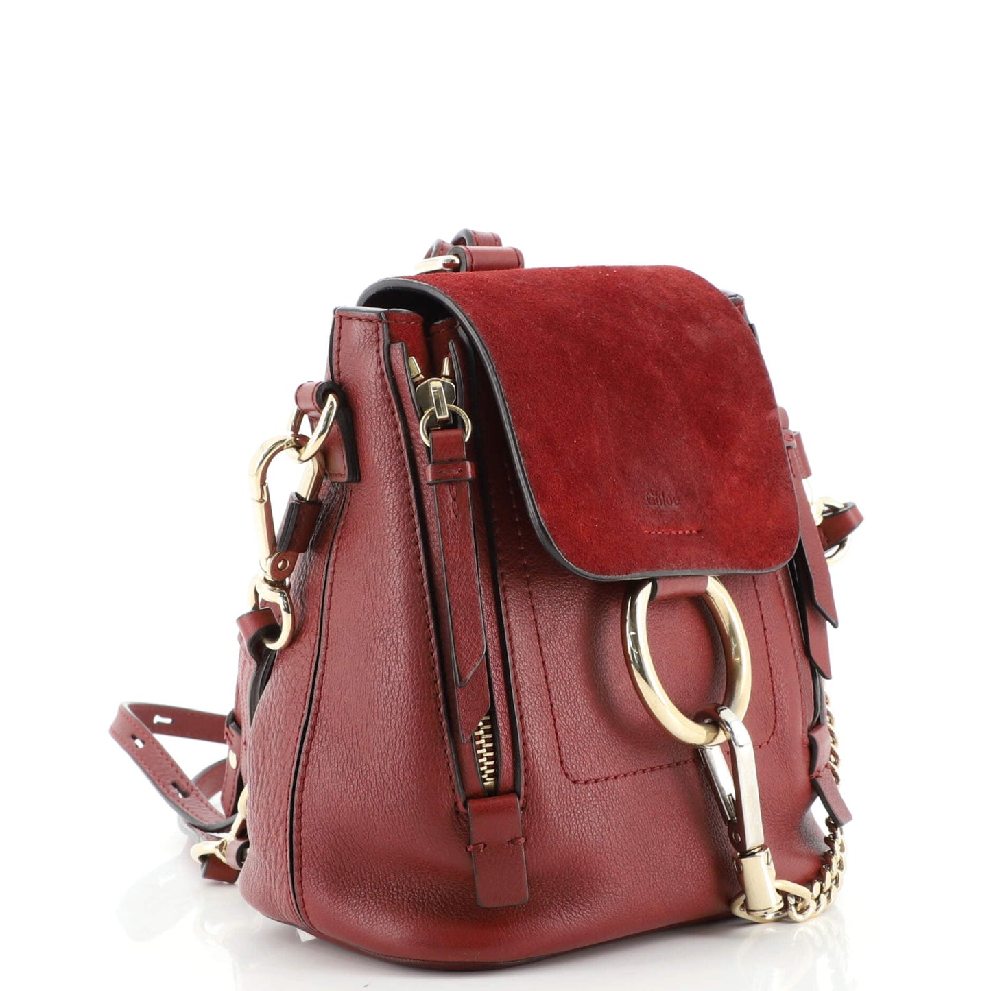 Faye Backpack Leather and Suede Mini