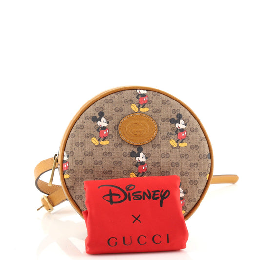 Disney Mickey Mouse Round Backpack (Outlet) Printed Mini GG Coated Canvas Mini
