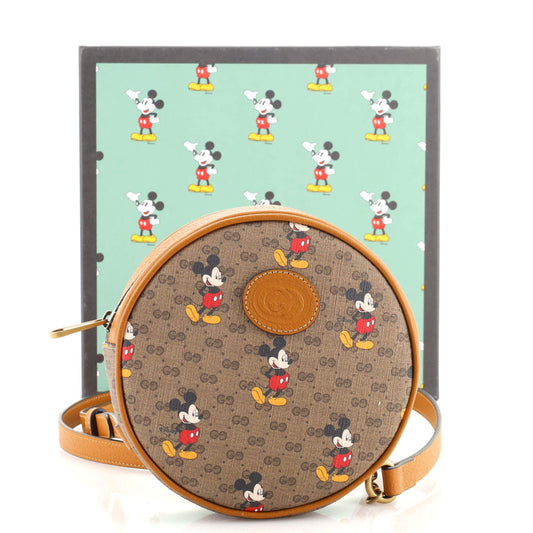Disney Mickey Mouse Round Backpack (Outlet) Printed Mini GG Coated Canvas Mini