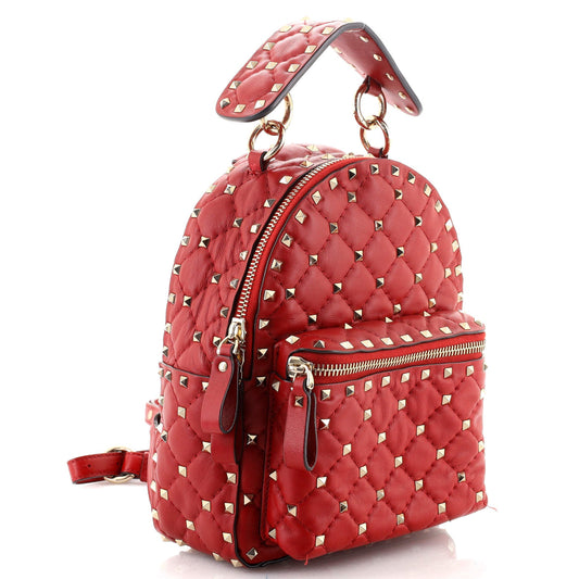 Rockstud Spike Backpack Quilted Leather Mini