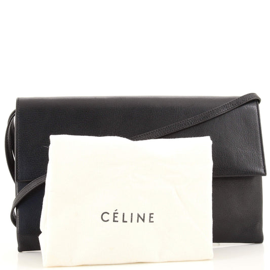 Folded Strap Clutch Leather