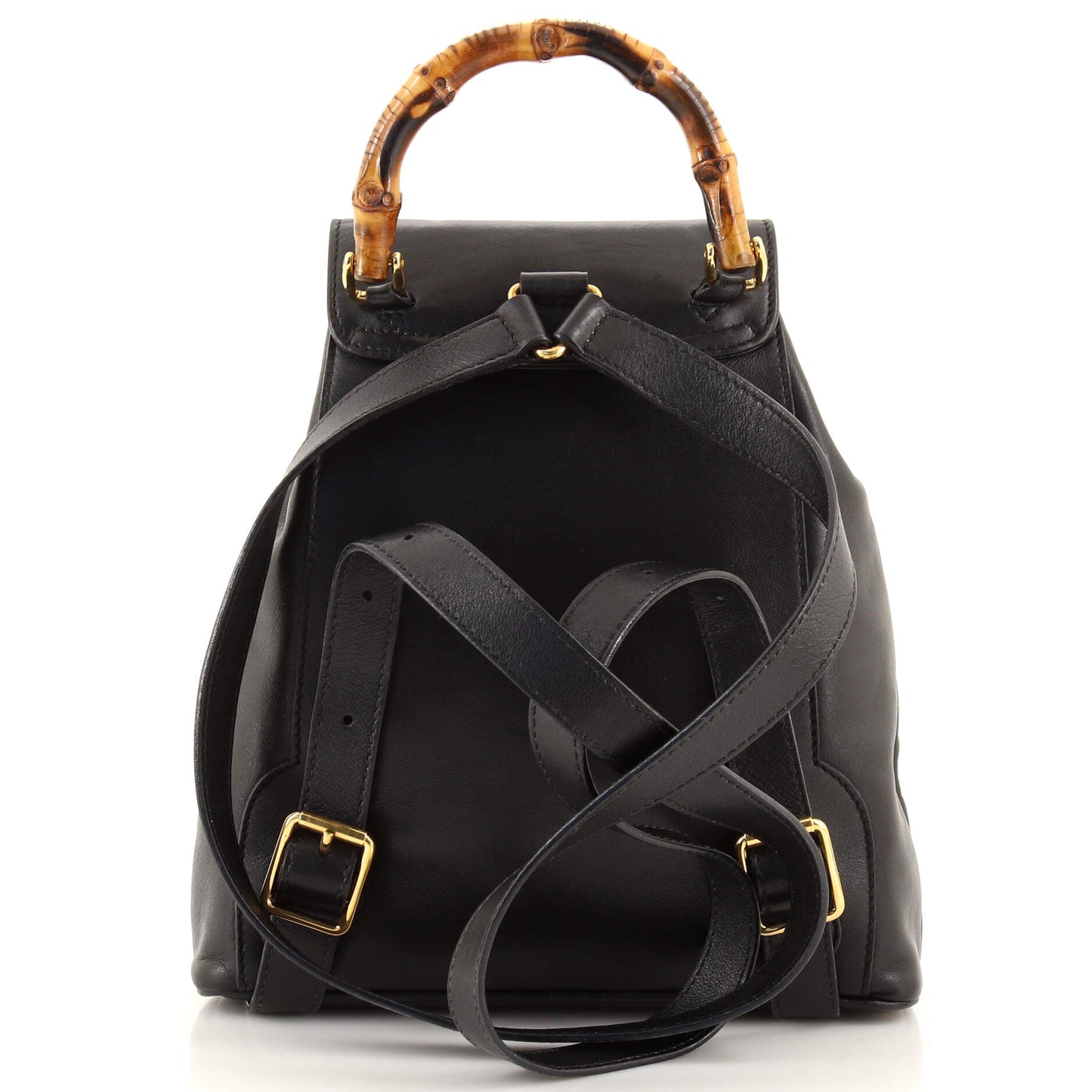 Vintage Bamboo Backpack Leather Mini