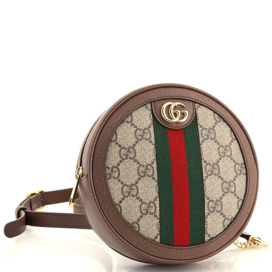 Ophidia Round Backpack GG Coated Canvas Mini