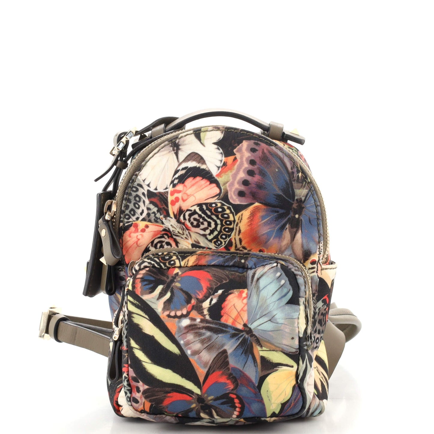 Rockstud Backpack Printed Nylon Mini