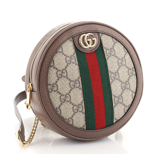 Ophidia Round Backpack GG Coated Canvas Mini