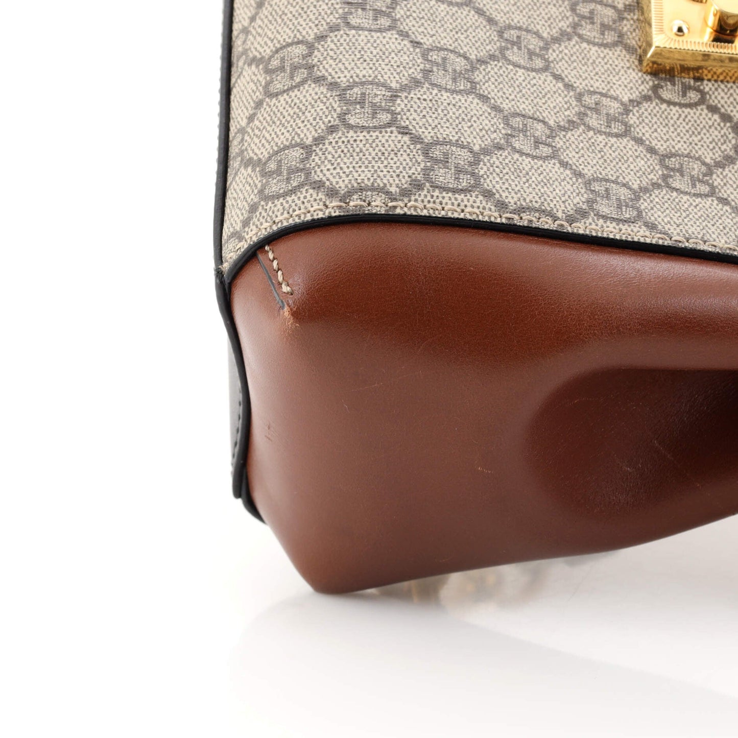 Padlock Backpack GG Coated Canvas and Leather Mini