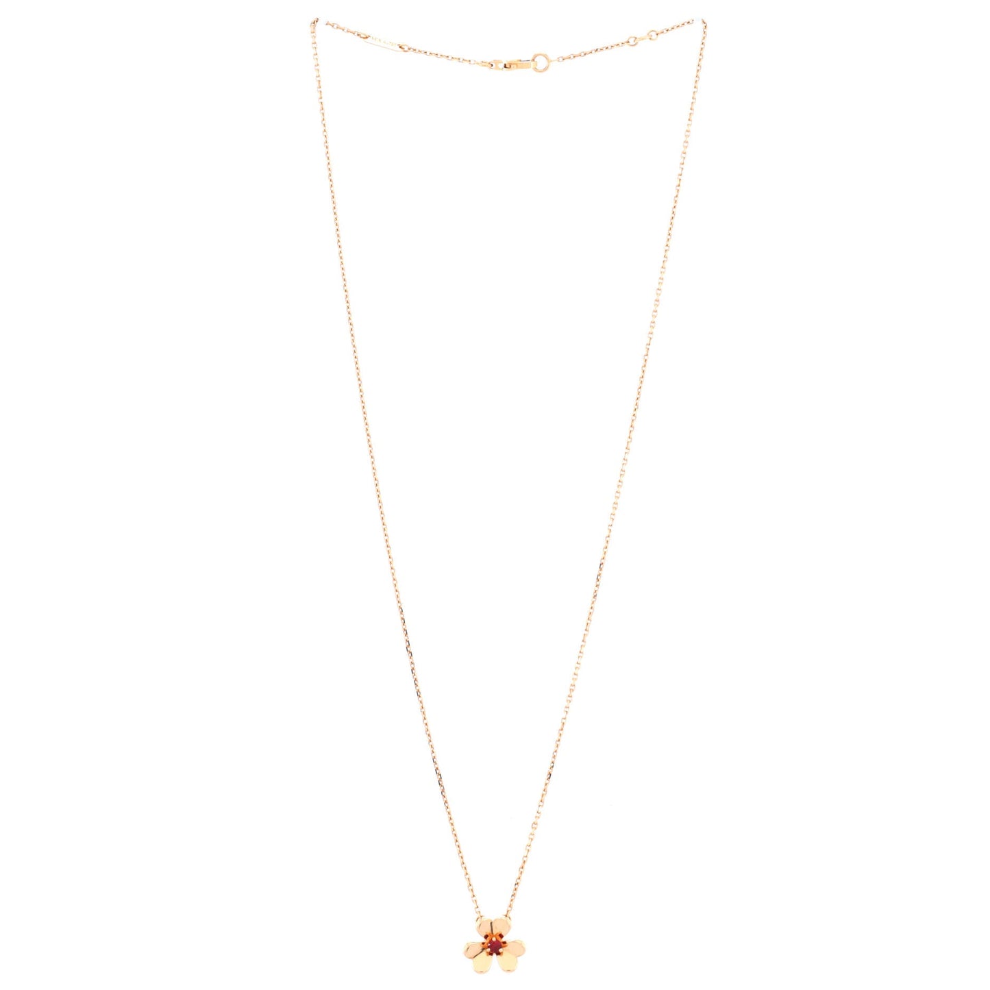 Frivole Pendant Necklace 18K Rose Gold with Ruby Mini