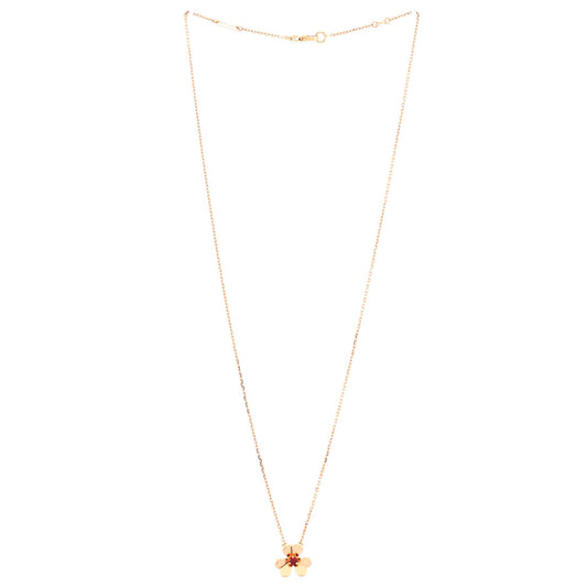 Frivole Pendant Necklace 18K Rose Gold with Ruby Mini