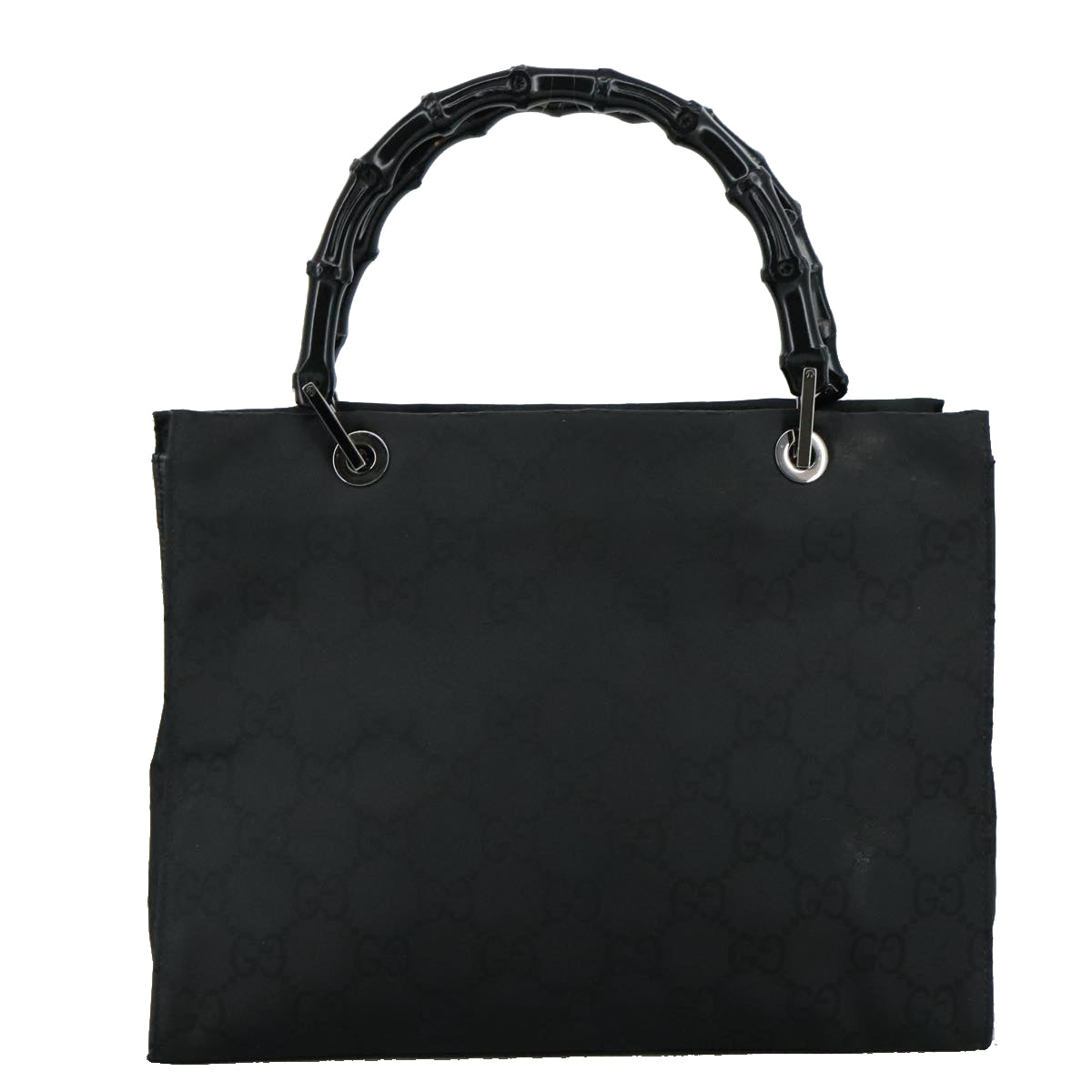 Gucci Bamboo Black Canvas Bag