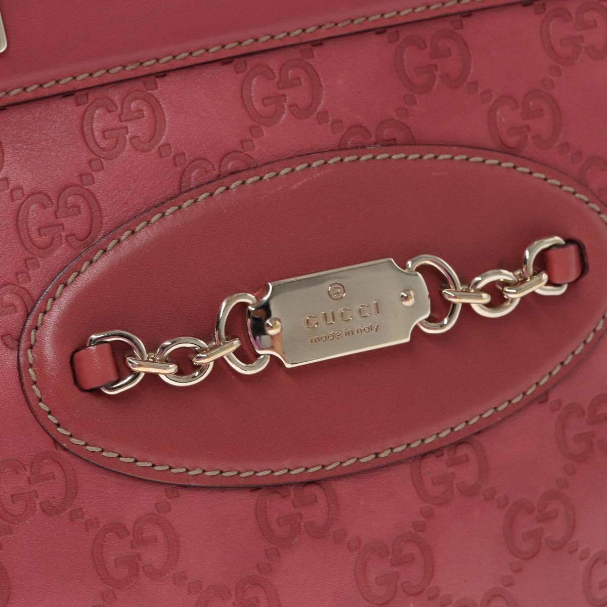 Gucci GG Signature Pink Leather Bag