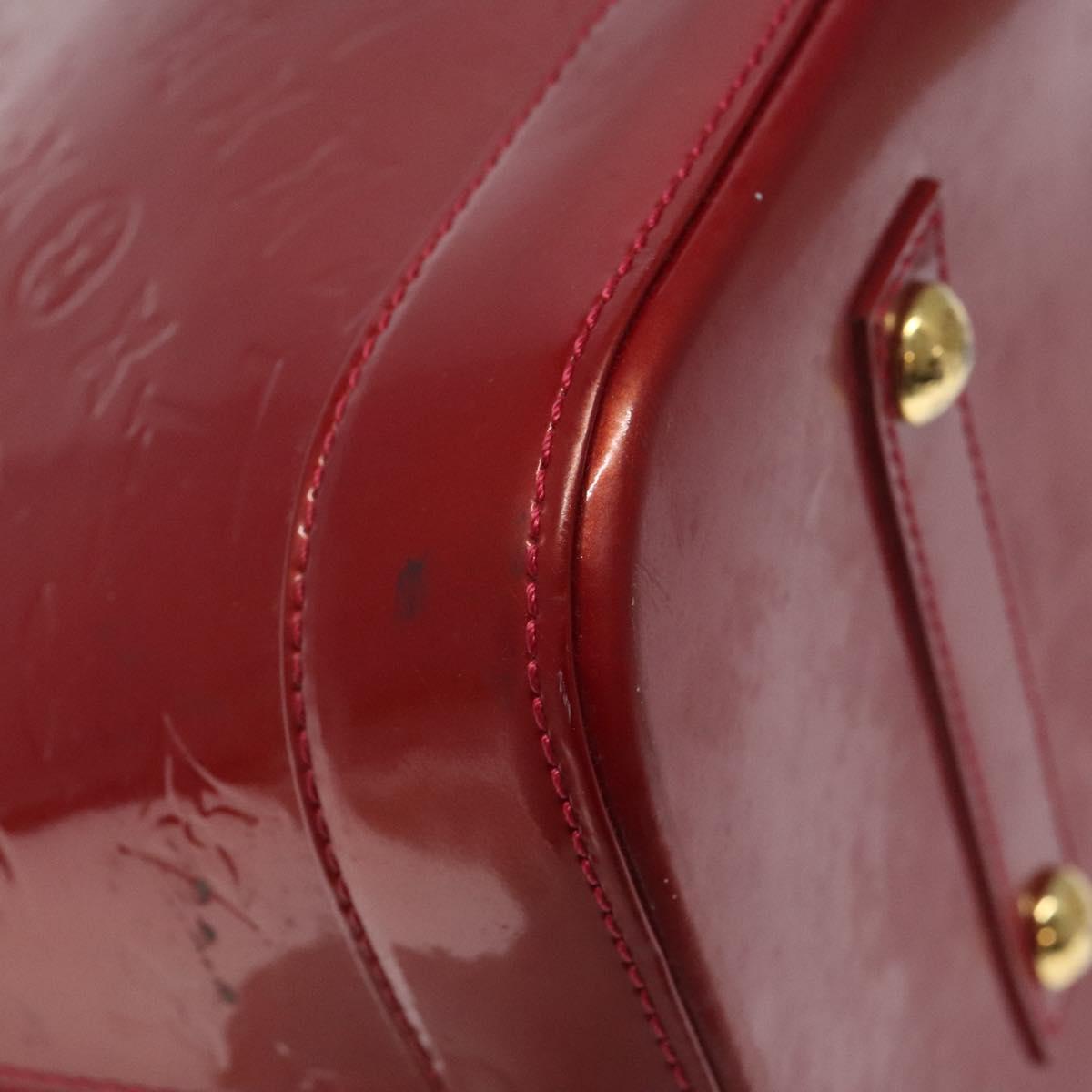 Louis Vuitton Alma Burgundy Patent Leather Bag