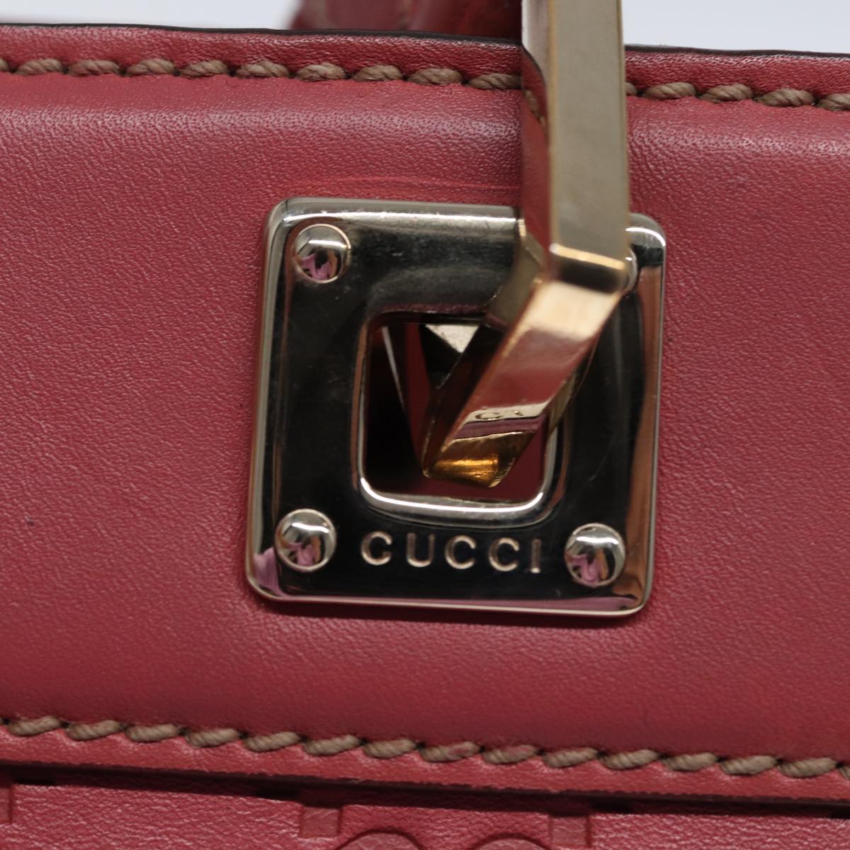 Gucci GG Signature Pink Leather Bag