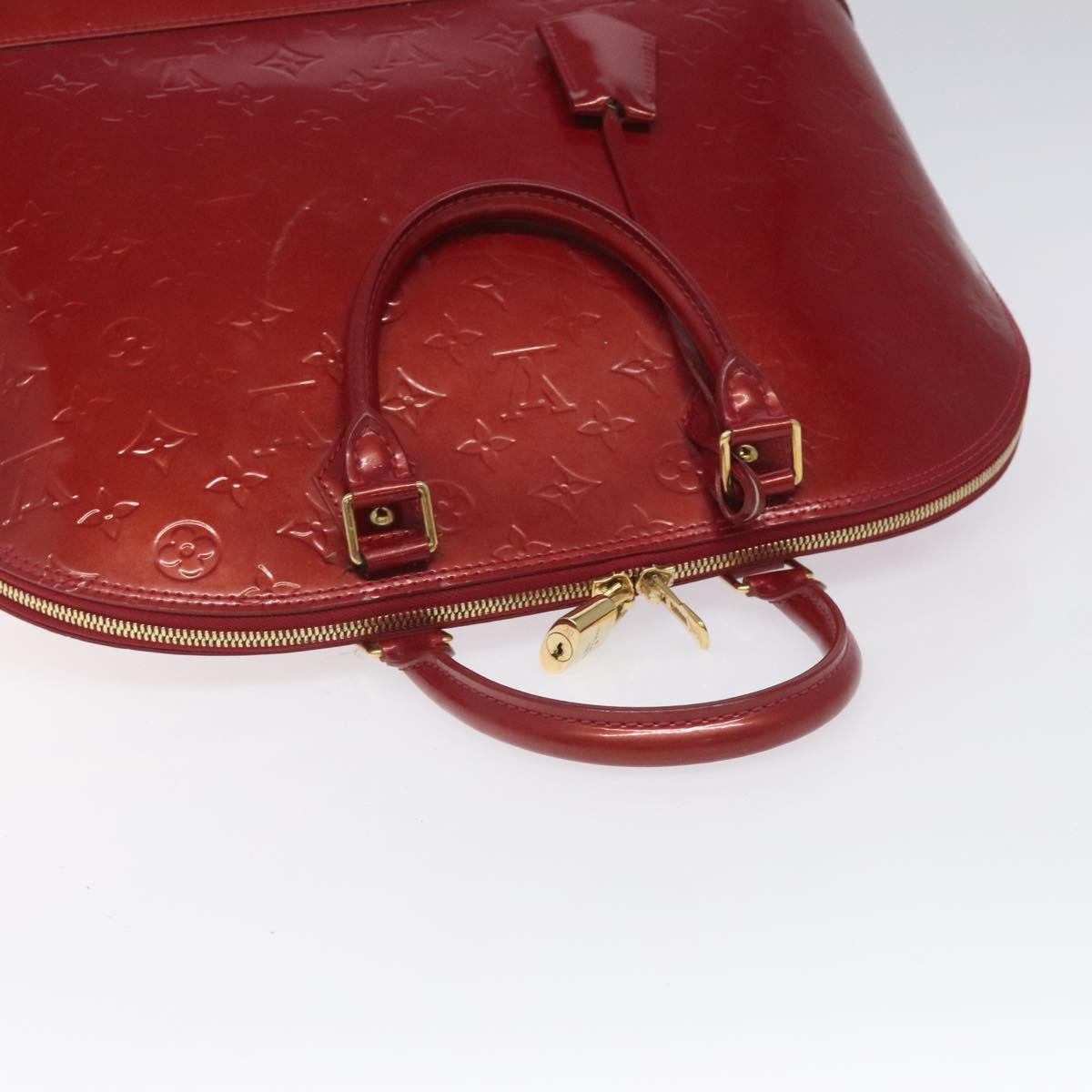 Louis Vuitton Alma Burgundy Patent Leather Bag