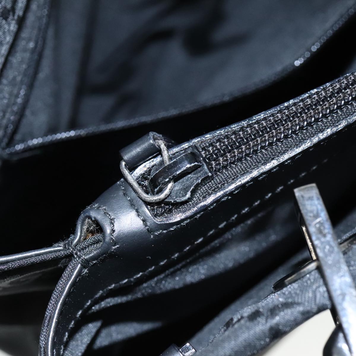 Gucci Bamboo Black Canvas Bag