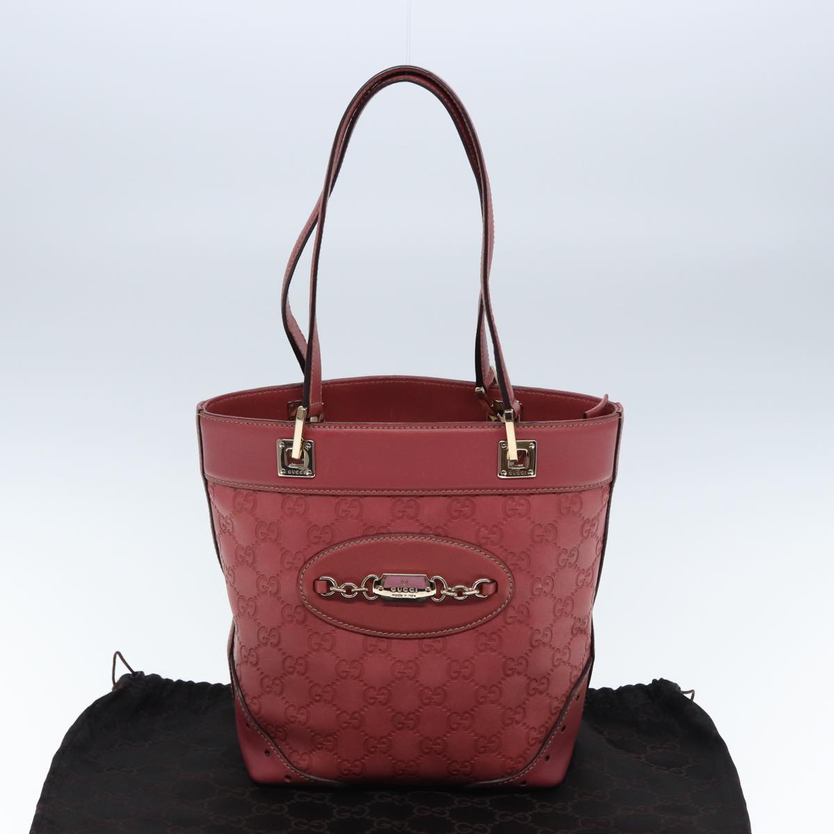 Gucci GG Signature Pink Leather Bag