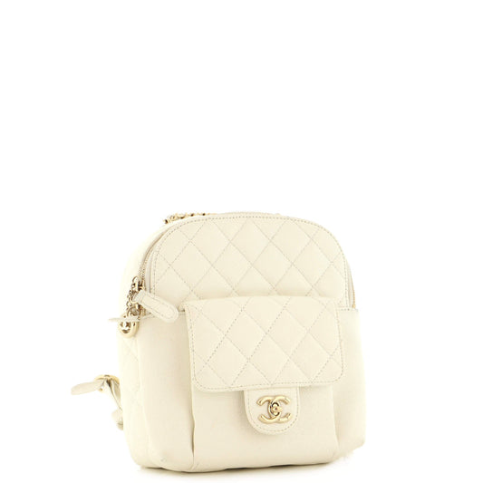 CC Day Backpack Quilted Caviar Mini