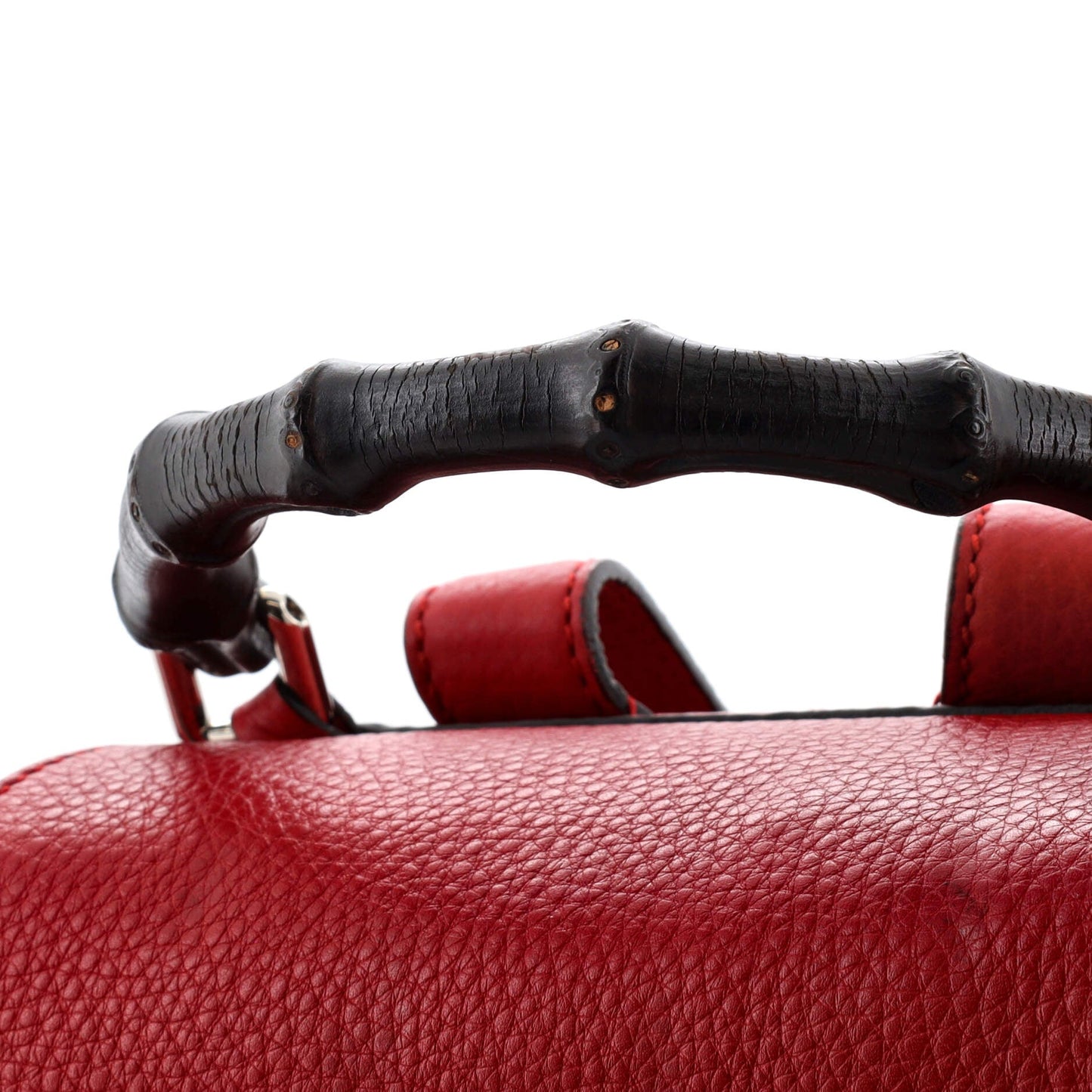 Bamboo Tassel Backpack Leather Mini