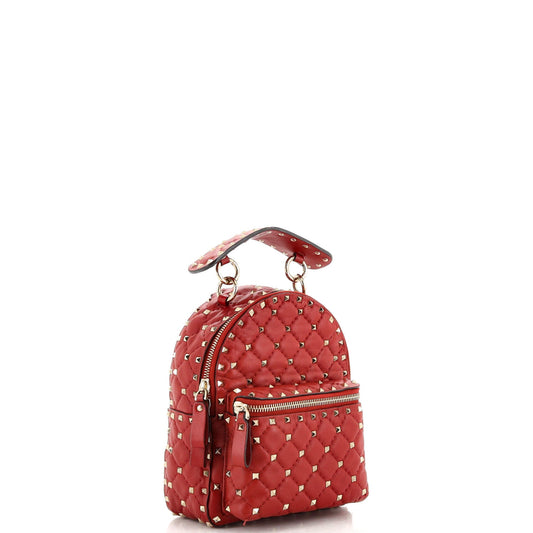 Rockstud Spike Backpack Quilted Leather Mini