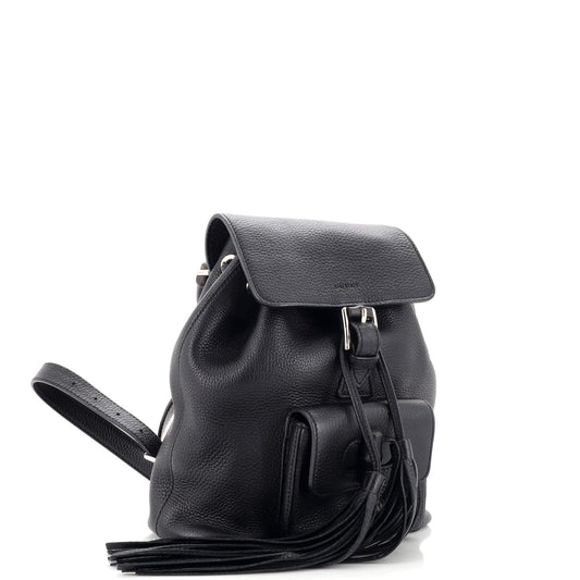 Bamboo Tassel Backpack Leather Mini