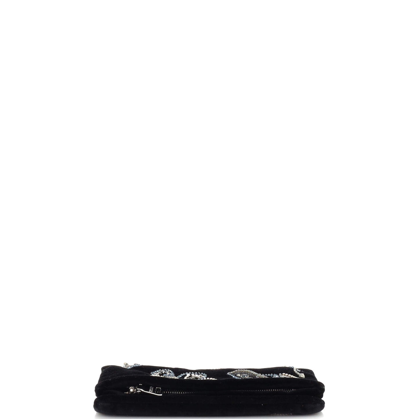 Folded Clutch Crystal Embellished Velvet