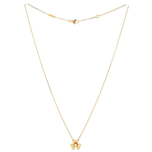 Frivole Pendant Necklace 18K Yellow Gold and Diamond Mini