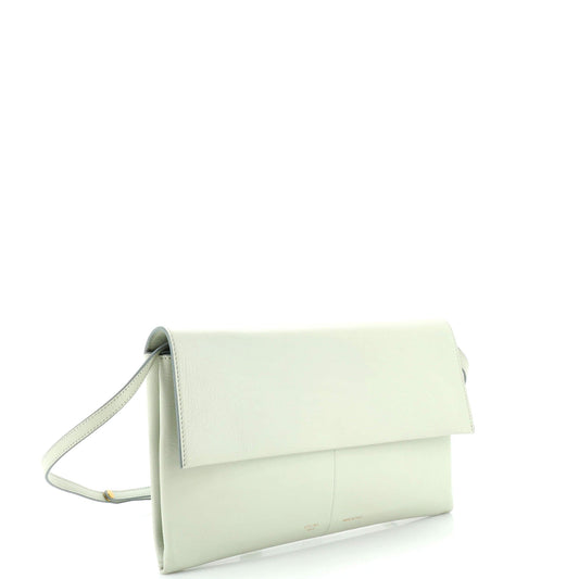 Folded Strap Clutch Leather