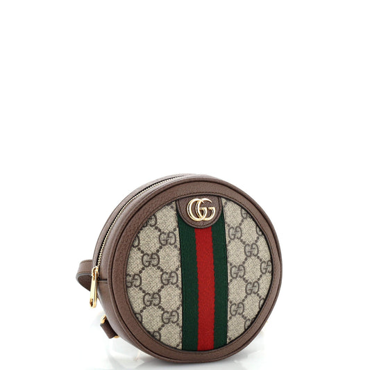 Ophidia Round Backpack GG Coated Canvas Mini