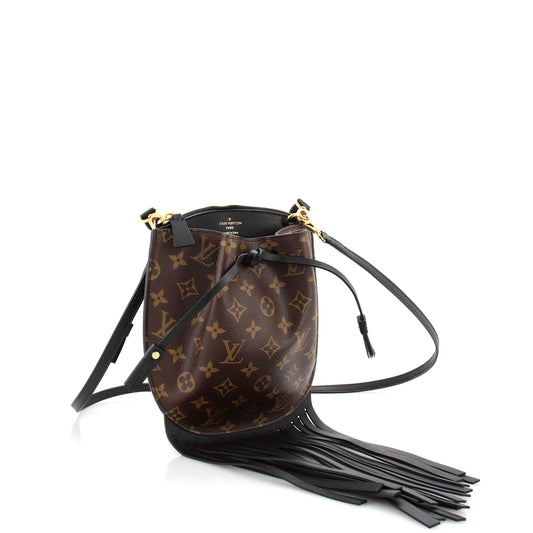 Fringed Noe Bag Monogram Canvas with Leather Mini