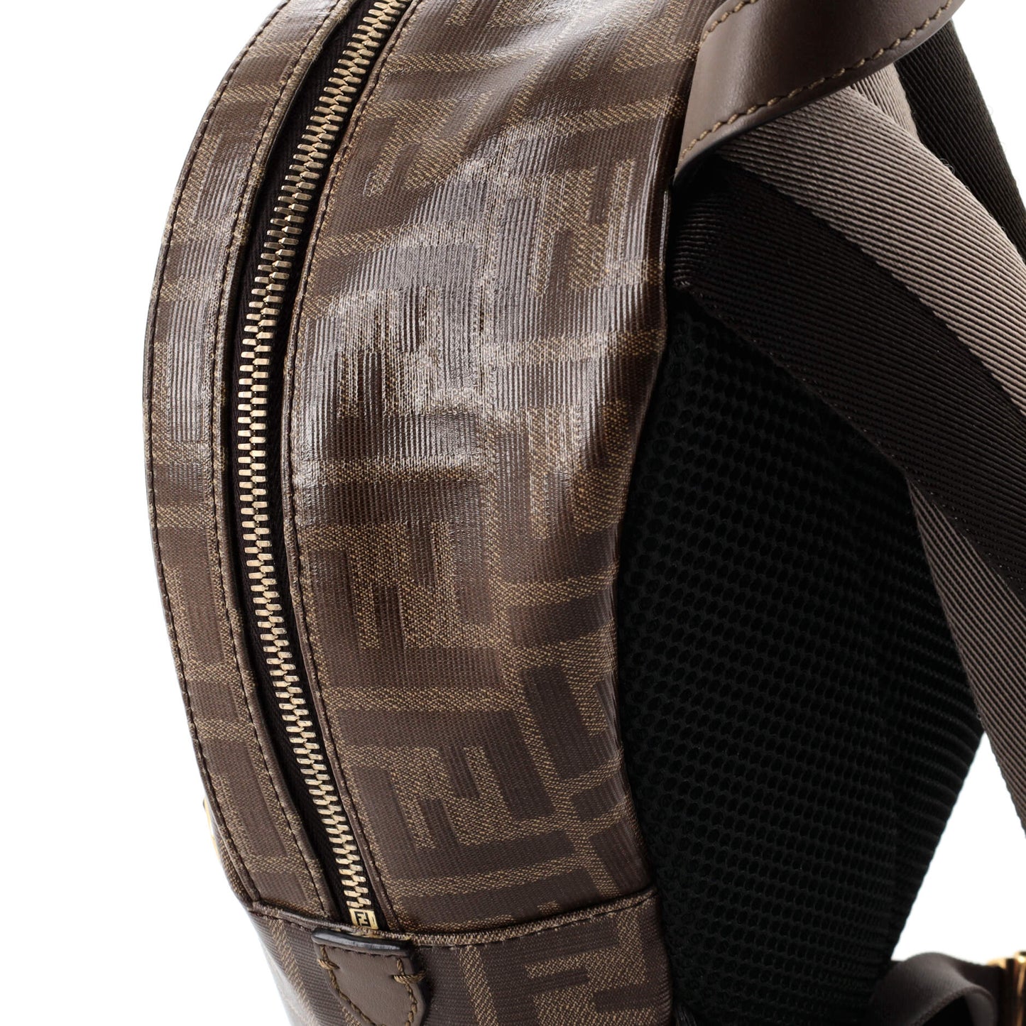 Mania Logo Backpack Zucca Coated Canvas Mini