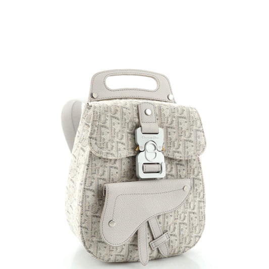 Saddle Backpack Oblique Canvas Mini