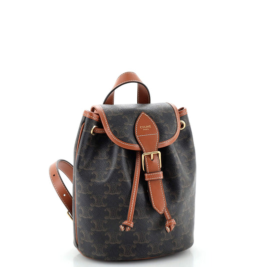 Folco Backpack Triomphe Coated Canvas Mini
