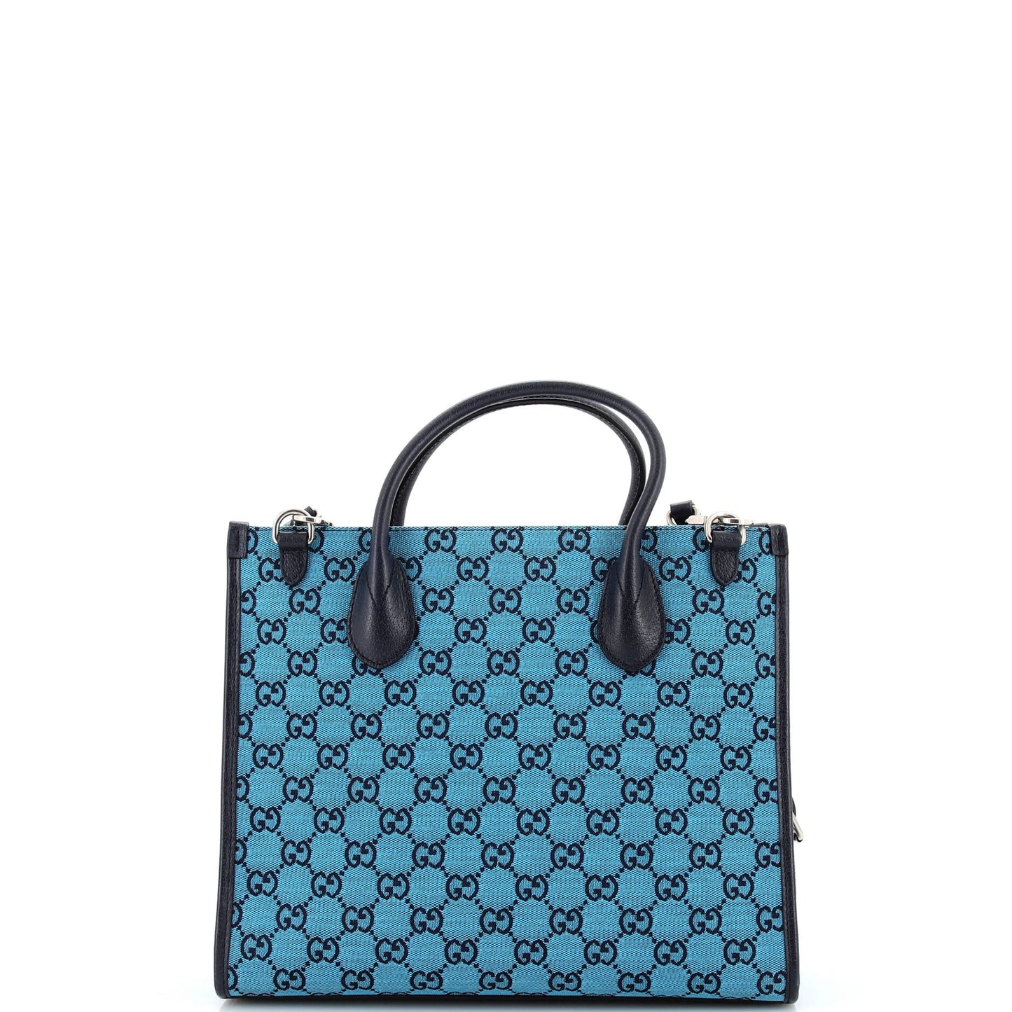 Structured Top Handle Open Tote GG Canvas Small