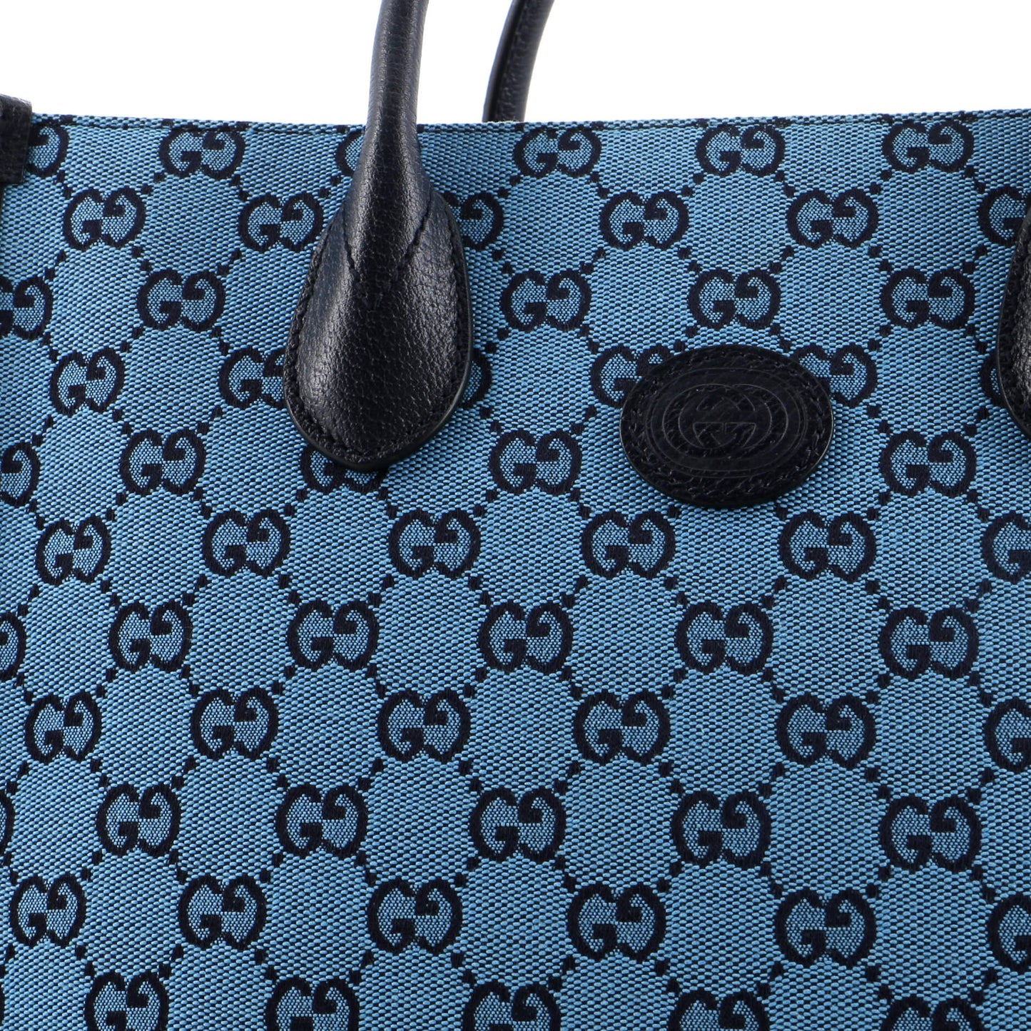 Structured Top Handle Open Tote GG Canvas Small