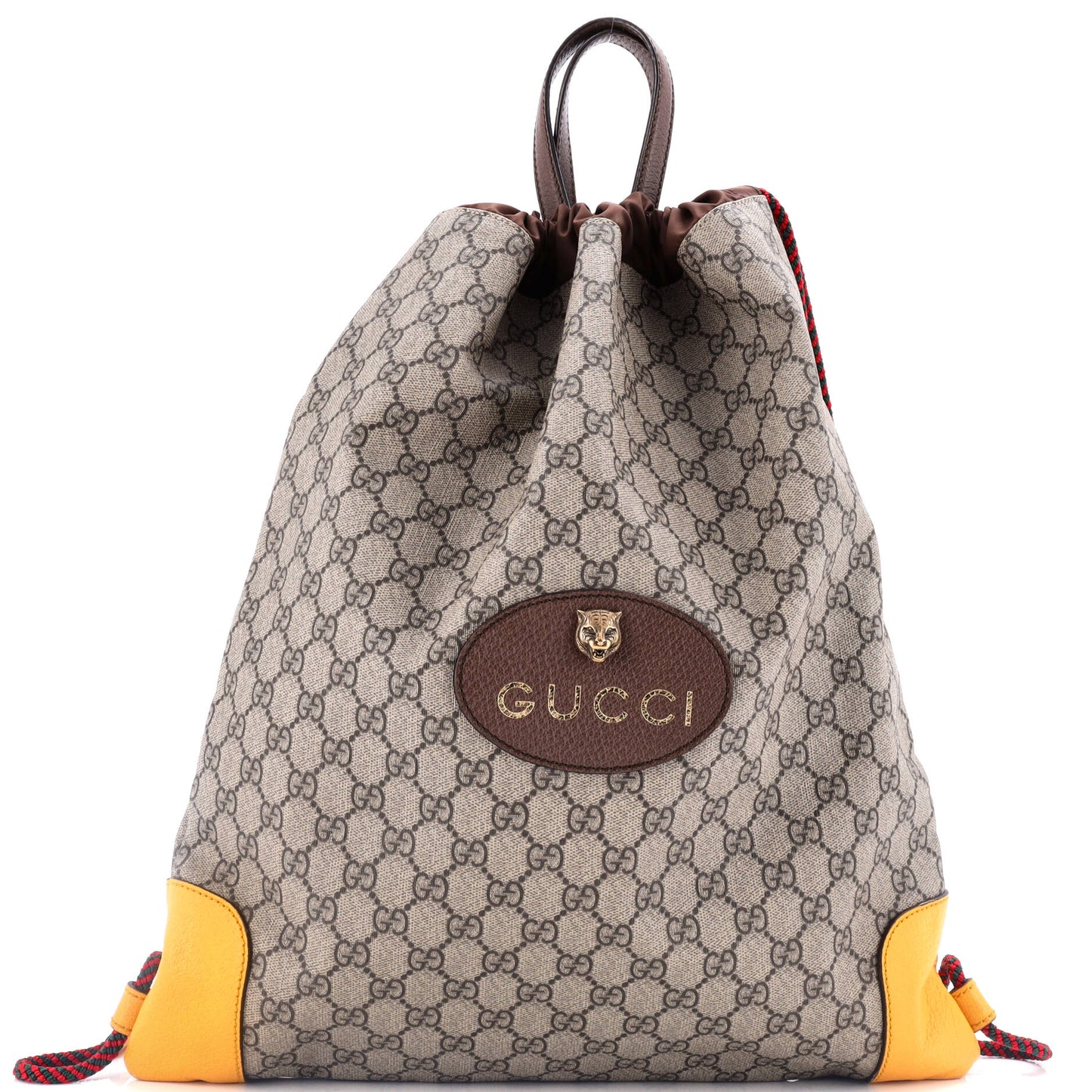 Neo Vintage Drawstring Backpack GG Coated Canvas Large