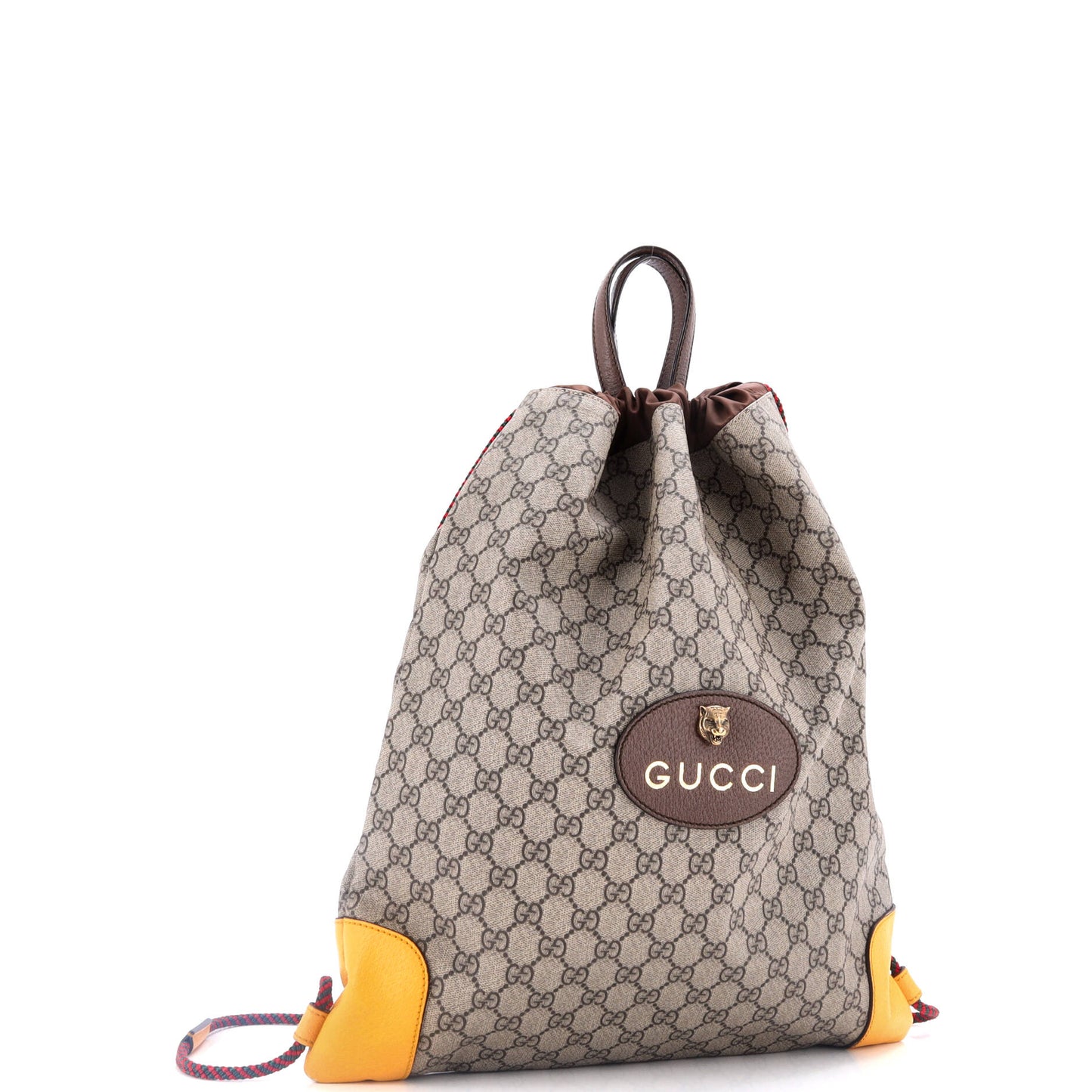 Neo Vintage Drawstring Backpack GG Coated Canvas Large