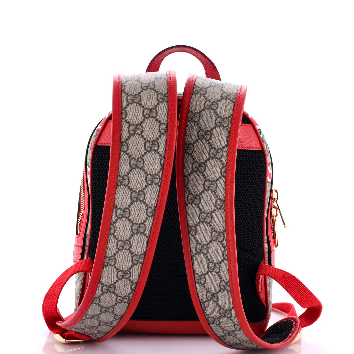 Zip Pocket Backpack Printed GG Coated Canvas Small