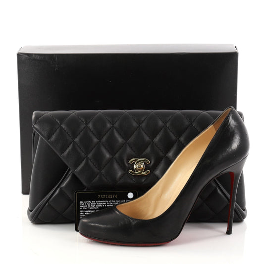 Fold Up Again Clutch Quilted Lambskin