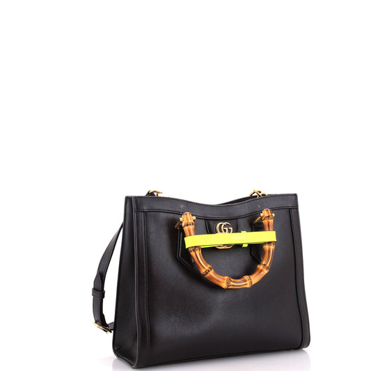 Diana NM Bamboo Handle Tote Leather Small