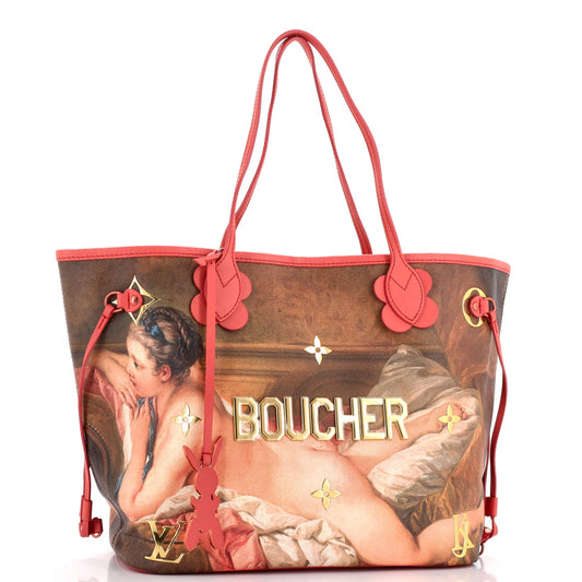 Neverfull NM Tote Limited Edition Jeff Koons Boucher Print Canvas MM