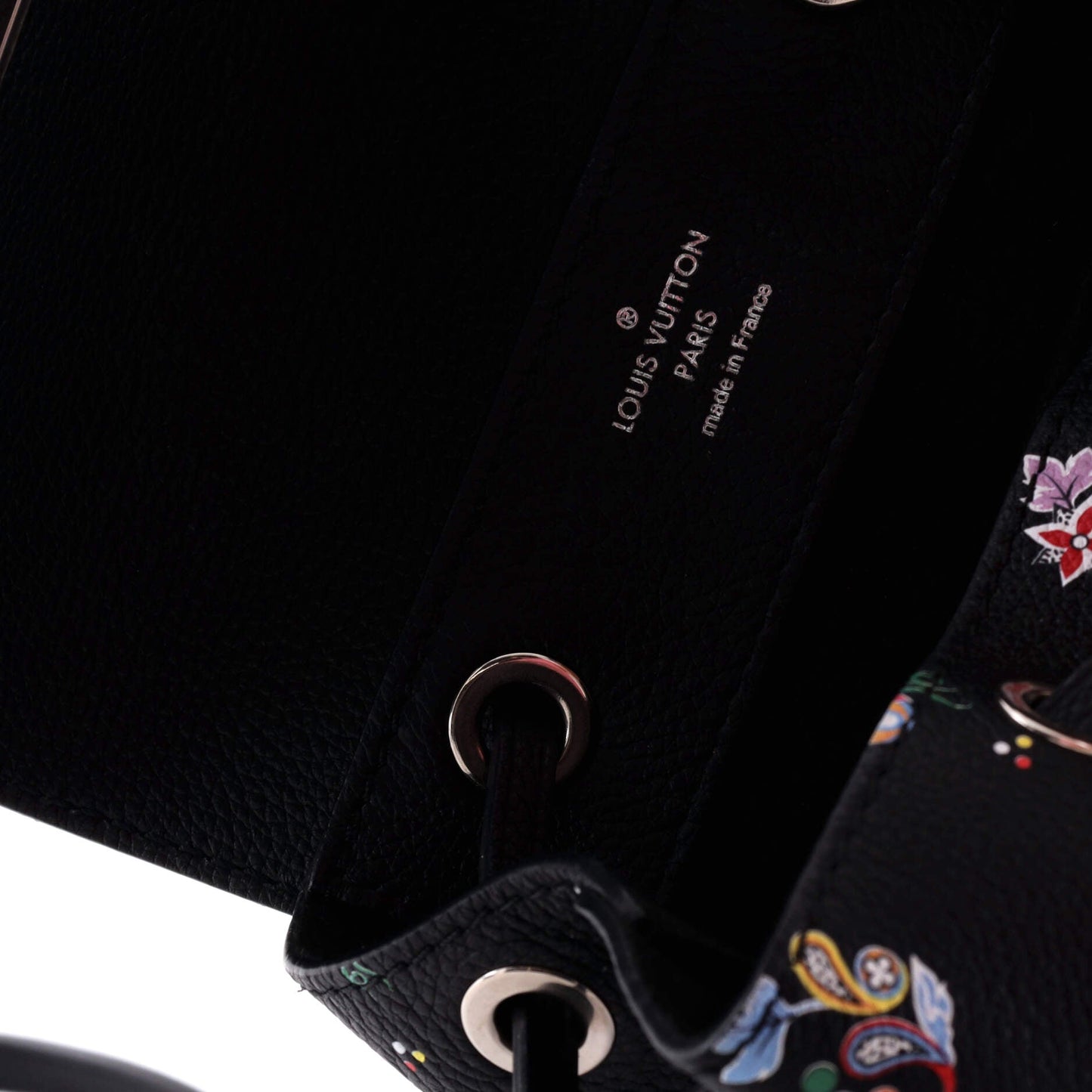 Lockme Backpack Floral Printed Leather Mini