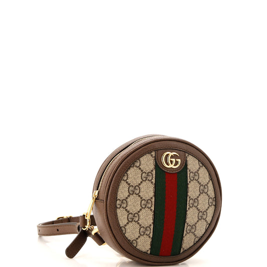 Ophidia Round Backpack GG Coated Canvas Mini