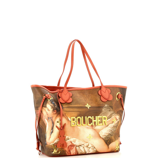 Neverfull NM Tote Limited Edition Jeff Koons Boucher Print Canvas MM