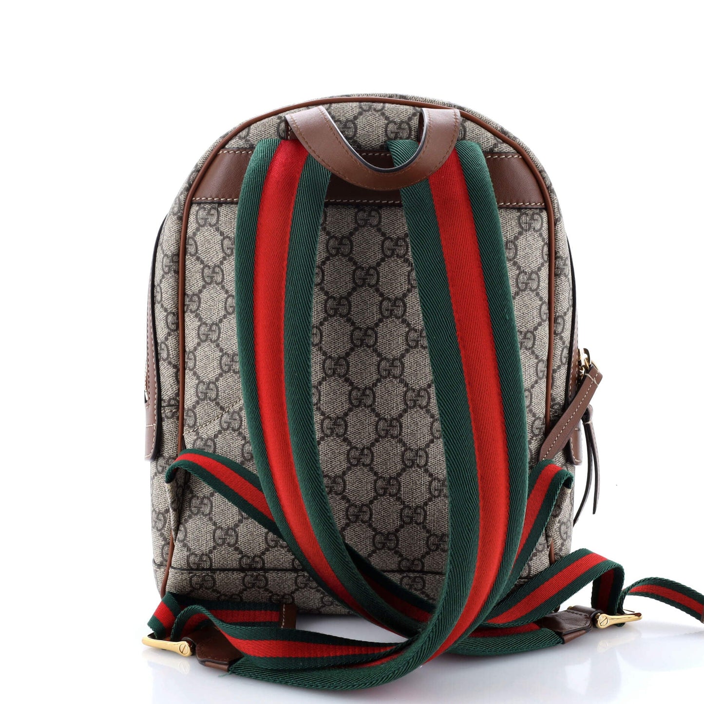 Zip Pocket Backpack Embroidered GG Coated Canvas Small