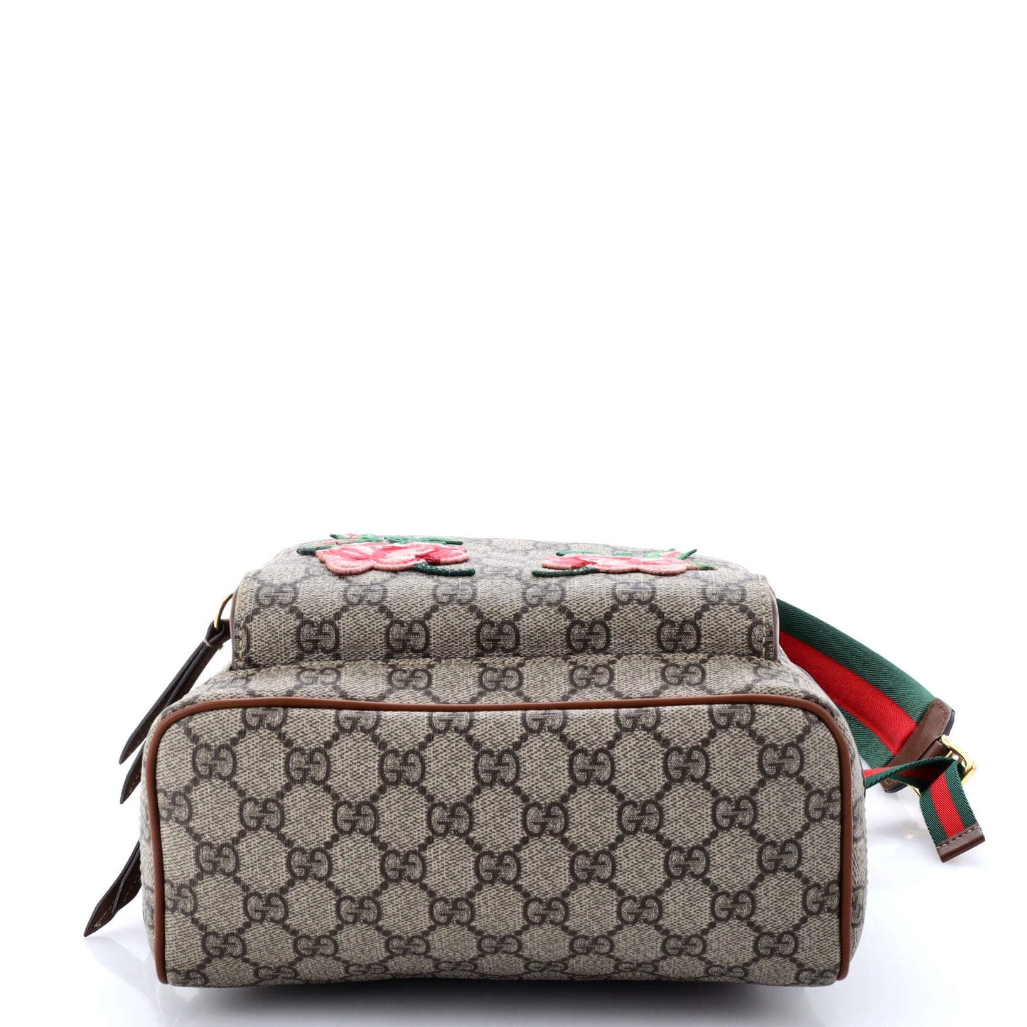 Zip Pocket Backpack Embroidered GG Coated Canvas Small