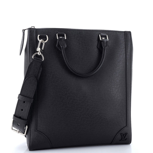 Vertical Tote Taiga Leather