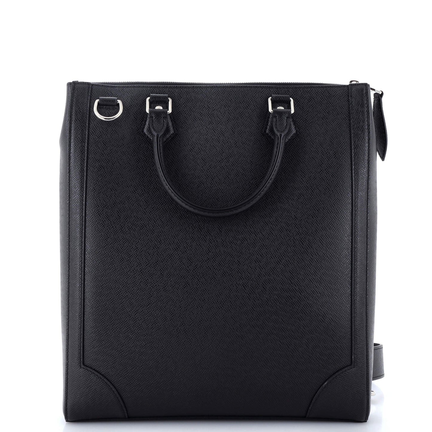 Vertical Tote Taiga Leather