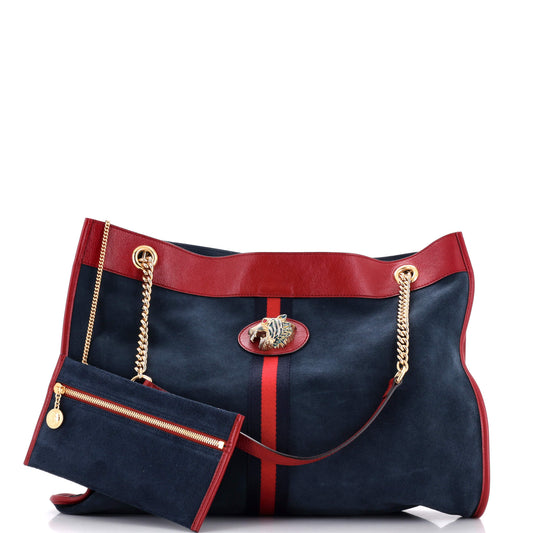 Rajah Chain Tote Suede Large