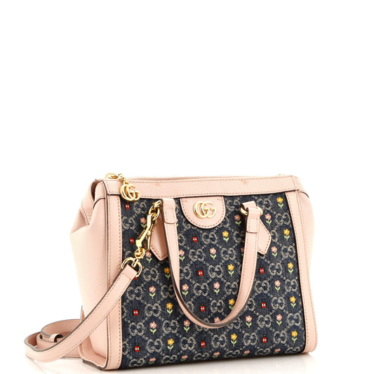 Ophidia Top Handle Tote Printed GG Denim Small