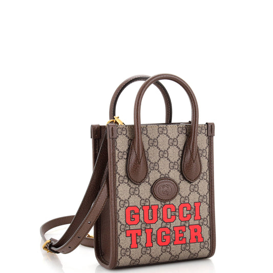 Interlocking G Patch Tote Printed GG Coated Canvas Mini