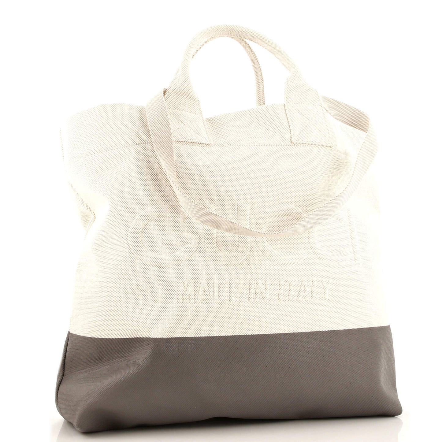 Logo Embossed Open Tote Canvas